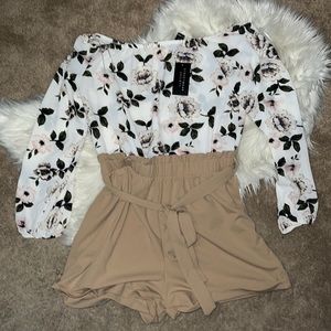 Long sleeve with shorts romper Xl floral